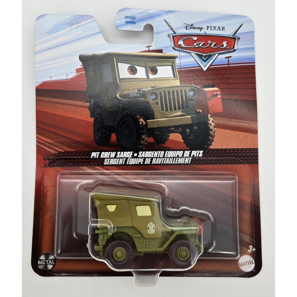 Disney Pixar Cars Pit‎ Crew Sarge Die-Cast Metal 1:55 Scale Toy Vehicle New